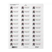 Bernese Mountain Dog Christmas Return Address      Etiket (Full Sheet)