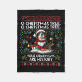 Bernese Mountain Dog Christmas Tree Decorations Do Fleece Deken (Voorkant)