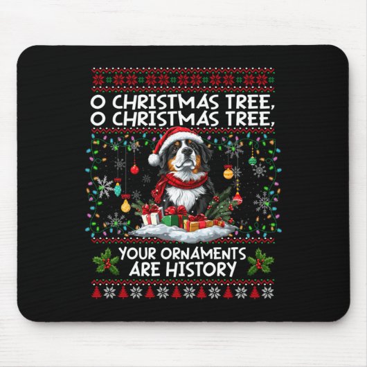 Bernese Mountain Dog Christmas Tree Decorations Do Muismat (Voorkant)