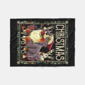 Bernese Mountain Dog Christmas Vibes Dog Santa Cla Fleece Deken (Voorkant (Horizontaal))