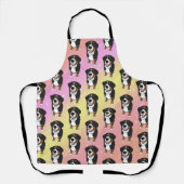 Bernese Mountain Dog Cute roze sterrenstelsel Schort (Voorkant)
