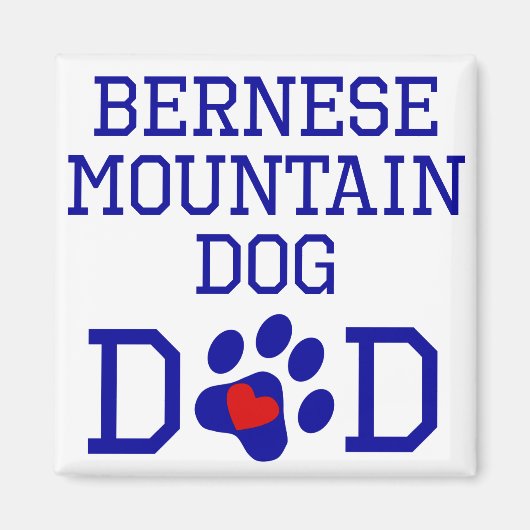 Bernese Mountain Dog Dad Magneet (Voorkant)