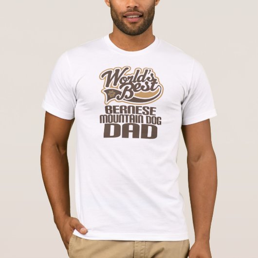 Bernese Mountain Dog Dad (Werlds Best) T-shirt (Voorkant)