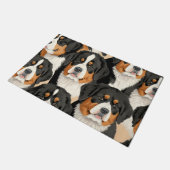 Bernese Mountain Dog Decorative Seamless Pattern Deurmat (Schuin)