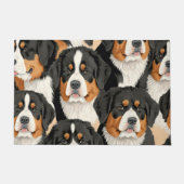 Bernese Mountain Dog Decorative Seamless Pattern Deurmat (Voorkant)