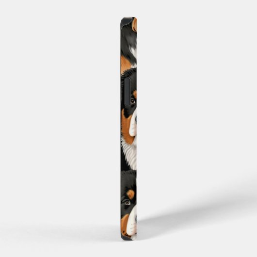 Bernese Mountain Dog Decorative Seamless Pattern iPhone Hoesje (Rechterkant)