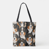 Bernese Mountain Dog Decorative Seamless Pattern Tote Bag (Achterkant)