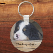 Bernese Mountain Dog - Denking of you key chain Sleutelhanger (Voorkant)