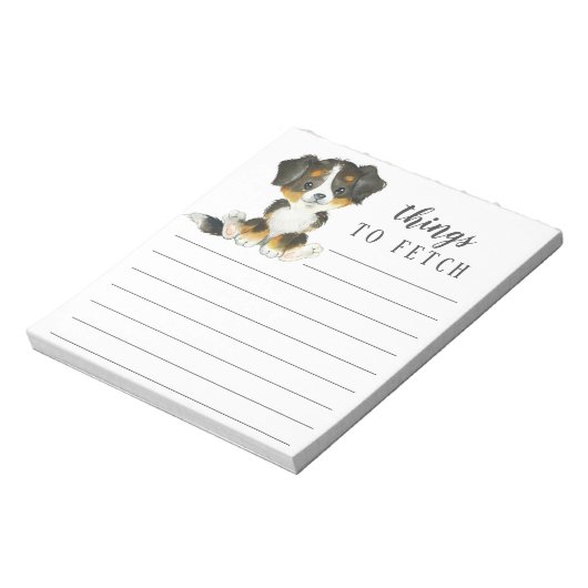 Bernese Mountain Dog Dingen naar Fetch Notitieblok (Linkerzijde)