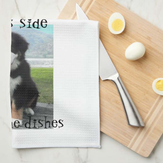 Bernese Mountain Dog Dish-handdoek Theedoek (Quarter Fold)