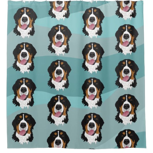 Bernese Mountain Dog Douchegordijn (Voorkant)