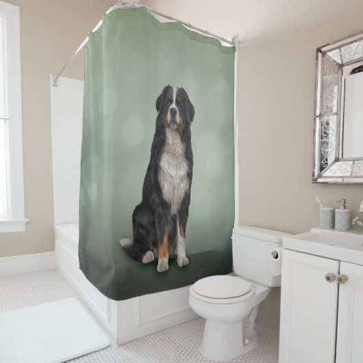 Bernese Mountain Dog Douchegordijn (In situ)
