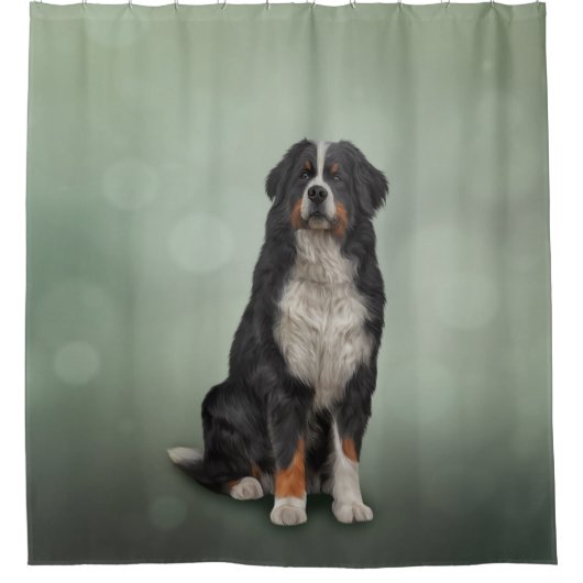 Bernese Mountain Dog Douchegordijn (Voorkant)