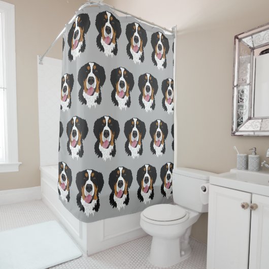 Bernese Mountain Dog Douchegordijn (In situ)