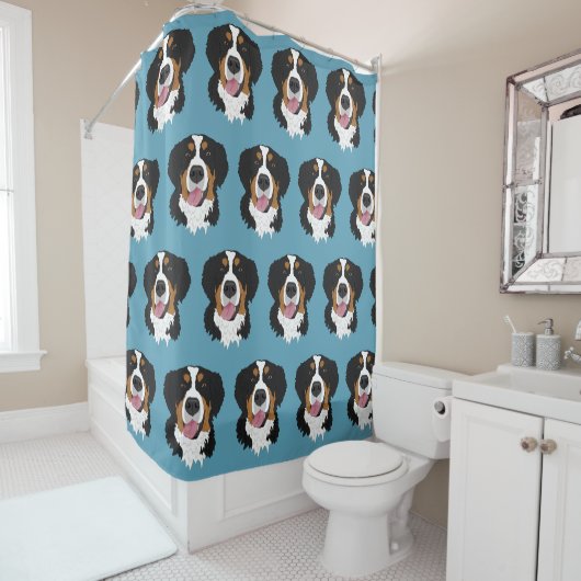 Bernese Mountain Dog Douchegordijn (In situ)