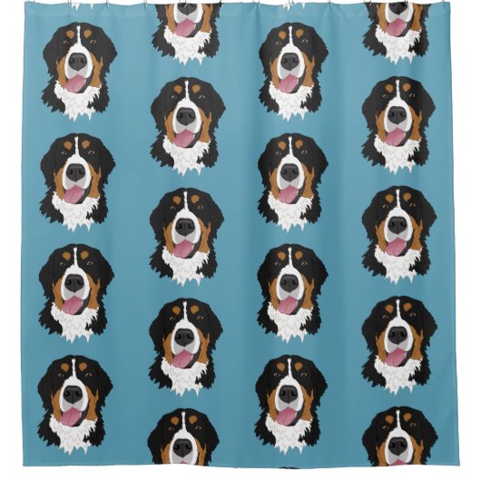 Bernese Mountain Dog Douchegordijn (Voorkant)