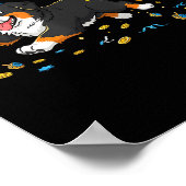 Bernese Mountain Dog Driehoekige Menorah Hanukkah  Poster (Hoek)