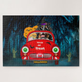 Bernese Mountain Dog Driving Car Scary Halloween Legpuzzel (Horizontaal)