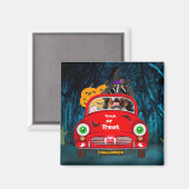 Bernese Mountain Dog Driving Car Scary Halloween Magneet (Voorkant / Achterkant)