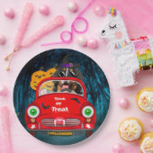 Bernese Mountain Dog Driving Car Scary Halloween Papieren Bordje (Feest)