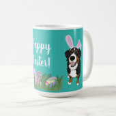 Bernese Mountain Dog Easter Bunny Koffiemok (Voorkant rechts)