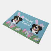 Bernese Mountain Dog Easter Deurmat (Schuin)