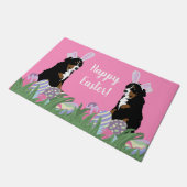 Bernese Mountain Dog Easter Deurmat (Schuin)