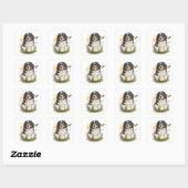 Bernese Mountain Dog Easter Egg, Bernese Pasen Vierkante Sticker (Vel)