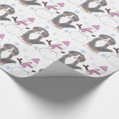 Bernese Mountain Dog en Snowman Cadeaupapier (Hoek)