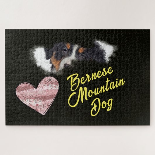 Bernese Mountain Dog Eyes Solid Color 1000 stuks Legpuzzel (Horizontaal)