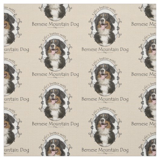 Bernese Mountain Dog Fabric Stof (Swatch)