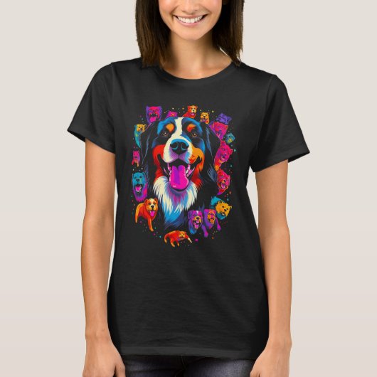 Bernese Mountain Dog Family T-shirt (Voorkant)