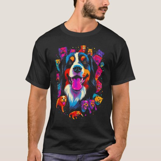 Bernese Mountain Dog Family T-shirt (Voorkant)