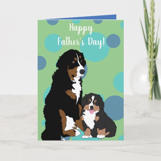 Bernese Mountain Dog Fathers Day Card Kaart (Voorkant)