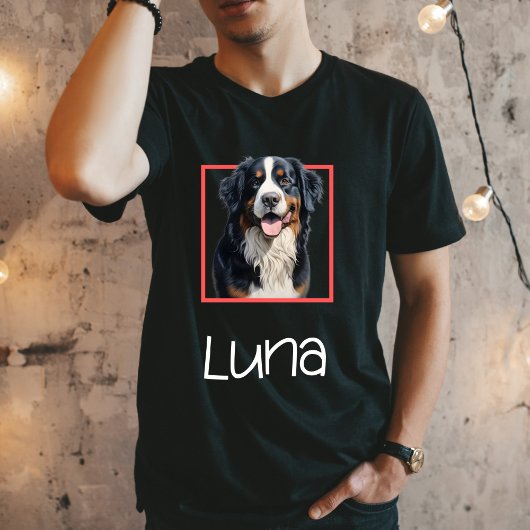 Bernese Mountain Dog Female Face with Name TShirt T-shirt