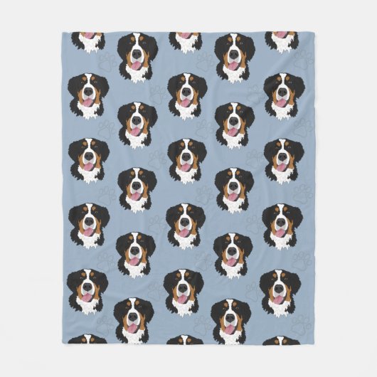 Bernese Mountain Dog Fleece Deken (Voorkant)