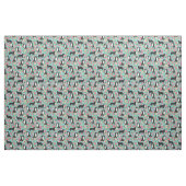 Bernese Mountain Dog  florals turquoise Stof (Fat Quarter)