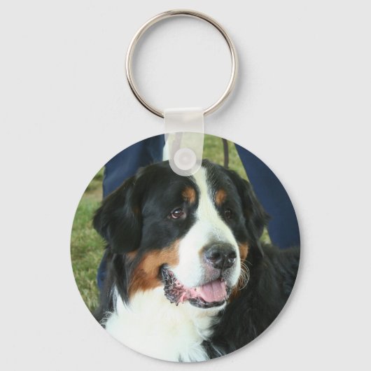 Bernese Mountain Dog Foto Sleutelhanger (Voorkant)