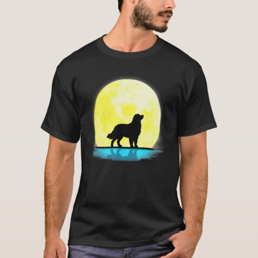 Bernese Mountain Dog Full Moon Light T-shirt (Voorkant)