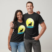 Bernese Mountain Dog Full Moon Light T-shirt (Unisex)