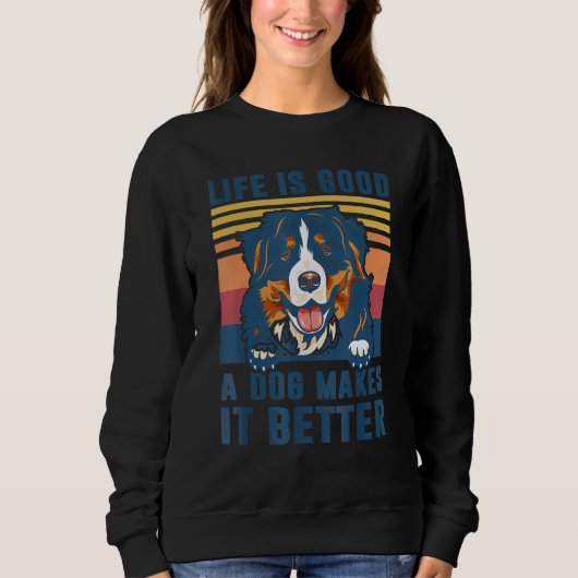 Bernese Mountain Dog Funny Dog Dad Mannen Women Trui (Voorkant)