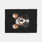 Bernese Mountain Dog Funny Peeking Cket Berner Pup Fleece Deken (Voorkant (Horizontaal))