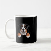 Bernese Mountain Dog Funny Peeking Cket Berner Pup Koffiemok (Links)