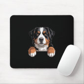 Bernese Mountain Dog Funny Peeking Cket Berner Pup Muismat (Met muis)