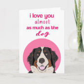 Bernese Mountain Dog Funny Valentijnsdag Card Feestdagen Kaart (Voorkant)