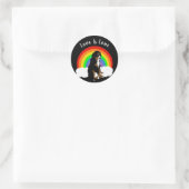  Bernese Mountain Dog Gay Pride Ronde Sticker (Tas)
