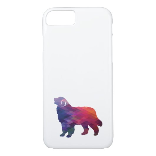 Bernese Mountain Dog Geo Silhouette Paars Case-Mate iPhone Case (Achterkant)