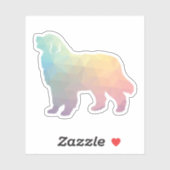 Bernese Mountain Dog Geo Silhouette Pastel Sticker (Vel)