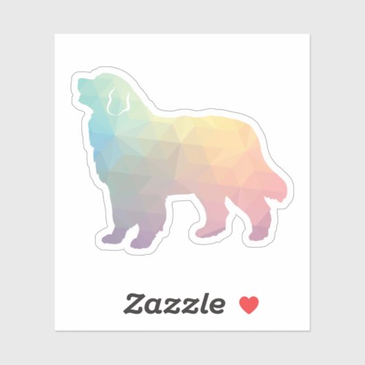 Bernese Mountain Dog Geo Silhouette Pastel Sticker (Vel)