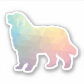 Bernese Mountain Dog Geo Silhouette Pastel Sticker (Voorkant)